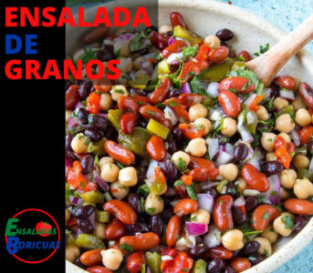 receta ensalada de granos puertorriqueña