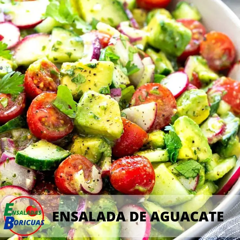 → RECETA《Ensalada de aguacate Puertorriqueña》※ ↑↑ 【2023】