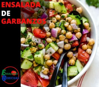 RECETA Ensalada de garbanzos Puertorriqueña